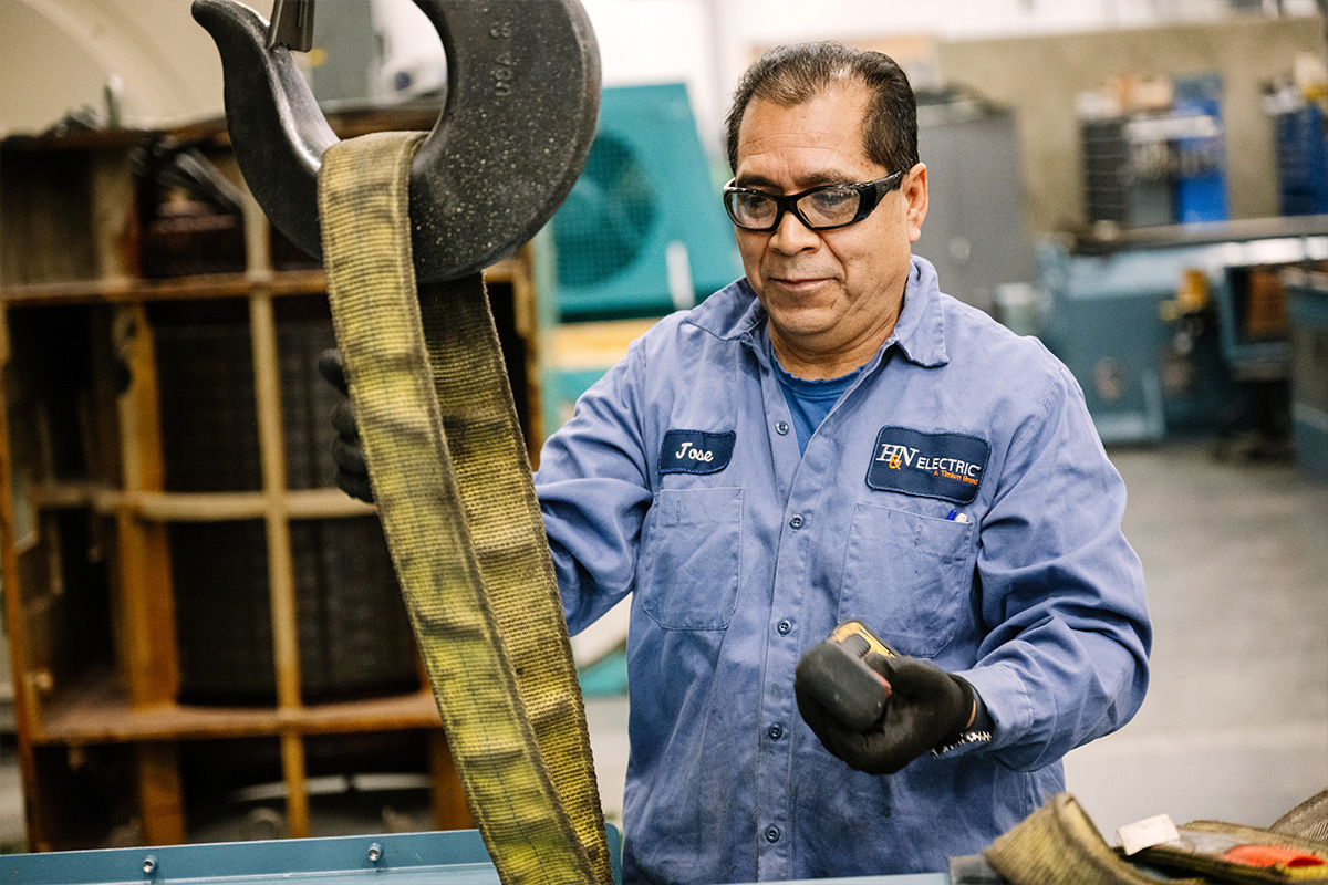 H&N Electric industrial electrical service technician providing electric motor repair and field maintenance solutions