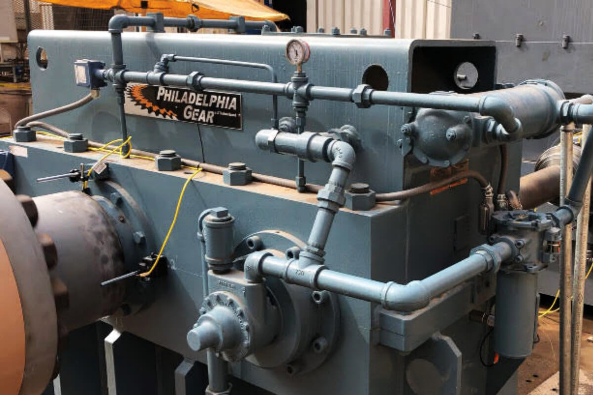 Repaired Philadelphia Gear gearbox for Allegheny River pump station
